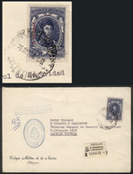 ARGENTINA: GJ.765, 50P. San Martín With Red Overprint, Franking ALONE A Registered Cover Used In Buenos Aires, Exc - Blocchi & Foglietti