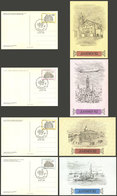 ARGENTINA: GJ.TAR-102/105, 1982 JUVENEX Exhibition, Cmpl. Set Of 4 Overprinted Postal Cards WITH POSTMARK Of The - Postal Stationery