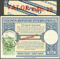 ARGENTINA: IRC (cancelled 7/JUL/1973) With An Original Value Of "1 PESO" Surcharged In Red "VALOR M$n - Autres & Non Classés