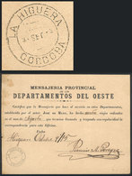 ARGENTINA: Certificate Of Stagecoach Mail "Mensajería Provincial De Los Departamentos Del Oeste", With Cancel Of LA - Autres & Non Classés