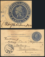 ARGENTINA: 6c. Liberty Postal Card Sent From LAS PALMAS (Buenos Aires) To Denmark On 3/MAY/1904, With Double Circle - Other & Unclassified