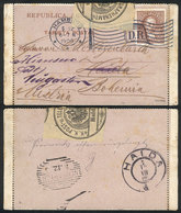 ARGENTINA: 4c. "Kidd" Lettercard Sent To Austria, With German Cancel Of HAMBURG 5/DE/1906, Official Seal And Datest - Andere & Zonder Classificatie