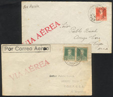 ARGENTINA: 2 Airmail Covers Carried By Aero Lloyd Córdoba, Sent From Villa Dolores (Córdoba) To Tigre On 27/OC And - Sonstige & Ohne Zuordnung