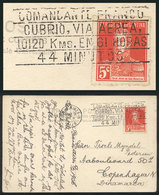 ARGENTINA: PC Sent To Denmark On 9/MAR/1926, With 5c. Franking And Slogan Cancel: Commander Franco Flew 10,120 Kilo - Autres & Non Classés