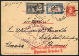 ARGENTINA: 5c. Postal Card Uprated With GJ.661 + 662, Sent By ZEPPELIN From Buenos Aires To Germany On 21/MAY/1930, - Andere & Zonder Classificatie