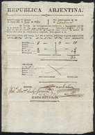 ARGENTINA: Mail Guide (Guía De Correspondencia) Sent From SAN JUAN To Córdoba On 20/JUL/1830, VF Quality, Rare! - Autres & Non Classés