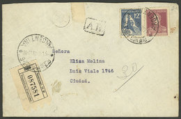 ARGENTINA: Registered Cover With AR Used In Buenos Aires On 4/JA/1933, Franked With 42c. (30c. San Martín W/o Perio - Autres & Non Classés