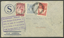 ARGENTINA: CRASH COVER: 2 Airmail Covers Sent From Buenos Aires To Panamá, The Flight Crashed In The Andes Mountain - Altri & Non Classificati