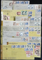 ARGENTINA: 12 Airmail Covers Sent To USA In 1943/4 Via PANAGRA, All With Spectacular Postages, Some Including Chalk - Other & Unclassified