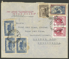 ARGENTINA: Handsome Postage On Airmail Cover Sent From Buenos Aires To London On 26/MAR/1946, Total 2.72P., Very At - Altri & Non Classificati