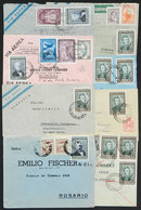 ARGENTINA: 8 Covers Used In 1950/2 With Nice Postages That Include Stamps Of The "Centenary Of San Martin" Issue, V - Andere & Zonder Classificatie
