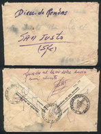 ARGENTINA: DAMAGED COVER: Cover Sent From VERA Y PINTADO (Santa Fe) To San Justo On 24/AP/1954, With Evident Signs - Sonstige & Ohne Zuordnung