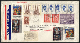 ARGENTINA: Registered Airmail Cover Sent To England On 29/JUN/1974, With Splendid Multicolor Franking, Including Th - Autres & Non Classés