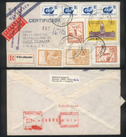 ARGENTINA: Express Registered Airmail Cover Sent From Buenos Aires To Sweden On 5/JA/1976, With Nice Postage Of 43. - Autres & Non Classés