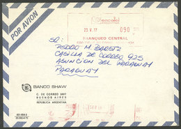ARGENTINA: Airmail Cover Sent To Paraguay On 23/MAY/1977 With Interesting Meter Postage, Arrival Backstamp, VF Qual - Sonstige & Ohne Zuordnung