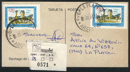 ARGENTINA: Rare INFLATION Rate: Card Used In La Plata On 6/JUL/1981 By Registered Mail, The Postage Of $4,000 Was P - Altri & Non Classificati