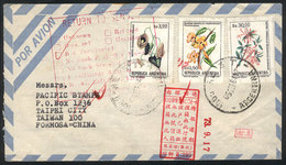 ARGENTINA: Airmail Cover Sent To TAIWAN On 5/SE/1983  Franked With $a33.50 (Flowers), Returned To Sender With Inter - Autres & Non Classés