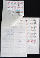 ARGENTINA: Receipt For PO Box Service With Spectacular Postage With Stamps Of The Flowers Issue Used In Payment For - Autres & Non Classés