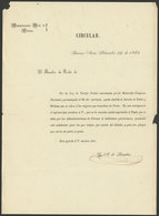 ARGENTINA: Interesting Circular Letter Of The Post Signed By Gervasio De Posadas, Dated 29/SE/1862, With Indications A - Non Classés