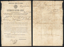 ARGENTINA: Document Of The General Postmaster Of The Province Of Buenos Aires JUAN M. DE LUCA (with His Signature), Ab - Ohne Zuordnung