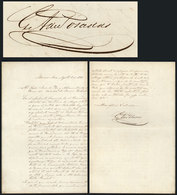 ARGENTINA: Manuscript Document Signed By General Postmaster GERVASIO DE POSADAS, Sent On 8/AU/1862, It Contains A Reso - Ohne Zuordnung