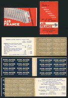 ARGENTINA: AIR FRANCE: Old Complete Booklet With 16 Labels "POR AVION", With Advertising Of The Airline And Rates, Gen - Non Classificati
