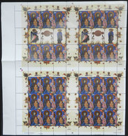 ARMENIA: Sc.816, 2009 Christmas, Large Sheet Containing 4 Panes Of 9 Stamps Each + Gutters, MNH, Excellent Qualit - Armenien