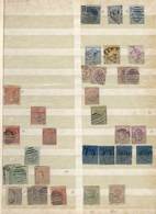 VICTORIA: Accumulation Of Old Stamps On Stock Pages, Including Good Values And Rare Cancels. Fine To Very Fi - Usati