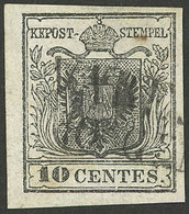 AUSTRIA - LOMBARDO VENETO: Sc.3, Used, Thin Paper, Excellent Quality! - Ocupación 1914 – 18