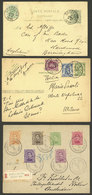 BELGIUM: 2 Postal Cards + 1 Cover Used Between 1889 And 1937, Nice Group! - Otros & Sin Clasificación