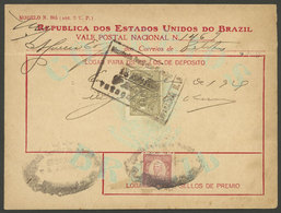 BRAZIL: Vale Postal Nacional (money Order) Of 50,000 Rs., Used On 18/JUN/1929, VF Quality. - Autres & Non Classés