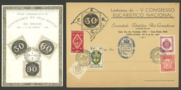 BRAZIL: Card + Envelope With Special Postmarks Of 1943 And 1948, Very Attractive! - Autres & Non Classés
