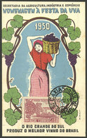 BRAZIL: Grape Festival, Year 1950, Maximum Card With Thematic Stamp, VF! - Otros & Sin Clasificación