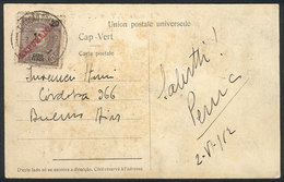 CAPE VERDE: Postcard (view Of Sao Vicente Market Place), Franked By Sc.89, Sent From Sao Vicente To Argentina On 3/J - Cap Vert