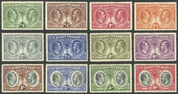 CAYMAN ISLANDS: Sc.69/80, 1932 King William IV And George V, Cmpl. Set Of 12 Values, MNH, Superb, Rare! - Cayman (Isole)