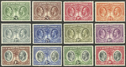 CAYMAN ISLANDS: Sc.69/80, 1932 King William IV And George V, Cmpl. Set Of 12 Values, MNH, Superb, Rare! - Kaaiman Eilanden