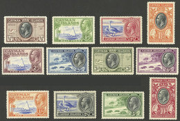 CAYMAN ISLANDS: Sc.85/96, 1935/6 Fauna, Etc., Cmpl. Set Of 12 Values, Mint Very Lightly Hinged, Very Fine Quality! - Cayman (Isole)