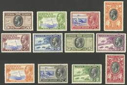 CAYMAN ISLANDS: Sc.85/96, 1935/6 Fauna, Etc., Cmpl. Set Of 12 Values, Mint Very Lightly Hinged, Very Fine Quality! - Caimán (Islas)