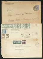 CHILE: 11 Official Covers Sent To Argentina In The 1950s (mostly), Very Interesting Postages, Good Lot For The - Chile