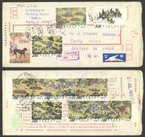 CHINA - TAIWAN: Registered Airmail Cover Sent From Taiching To Chile On 2/JUL/1972 With Fantastic Postage, VF Quality! - Sonstige & Ohne Zuordnung