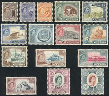 CYPRUS: Sc.168/182, 1955 Complete Set Of 15 Unmounted Values, Excellent Quality, Catalog Value US$107+ - Sonstige & Ohne Zuordnung