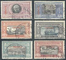 CYRENAICA: Sc.11/16, 1924 Manzoni, Cpl. Set Of 6 Used Values, Excellent Quality. Probably Cancelled To Order, Out O - Cirenaica