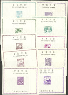 SOUTH KOREA: 10 Souvenir Sheets Issued In 1957, MNH, Very Fine Quality (one With A Tiny Stain Spot On The Gum, Not V - Corea Del Sud