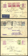 SPAIN: 3 Postal Cards Sent To Germany And France (the Latter Registered!) Between 1933 And 1937, Very Nice And - Autres & Non Classés