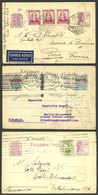 SPAIN: 3 Postal Cards Sent To Germany And France (the Latter Registered!) Between 1933 And 1937, Very Nice And - Andere & Zonder Classificatie