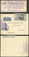 SPAIN: 29/AU/1936 Barcelona - Buenos Aires, Airmail Cover Franked With 8.80Pts., And Anti-Fascist CENSOR Mark, - Sonstige & Ohne Zuordnung