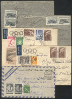 FINLAND: 5 Covers Sent In JUL And AU/1952 By Argentine Olympic Marathoner Guillermo Weller To His Wife In Morón ( - Sonstige & Ohne Zuordnung