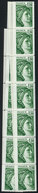 FRANCE: Sc.1675, Strip Of 30 Stamps, Every 10 Examples There Are Double, Triple Or Quadruple Red Numbers On Back - Other & Unclassified