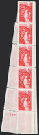 FRANCE: Sc.1677, Strip Of 30 Stamps (3 With Red Numbers On Back), Excellent Quality, Catalog Value US$27+ - Otros & Sin Clasificación