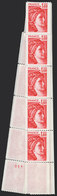 FRANCE: Sc.1677, Strip Of 30 Stamps (3 With Red Numbers On Back), Excellent Quality, Catalog Value US$27+ - Sonstige & Ohne Zuordnung